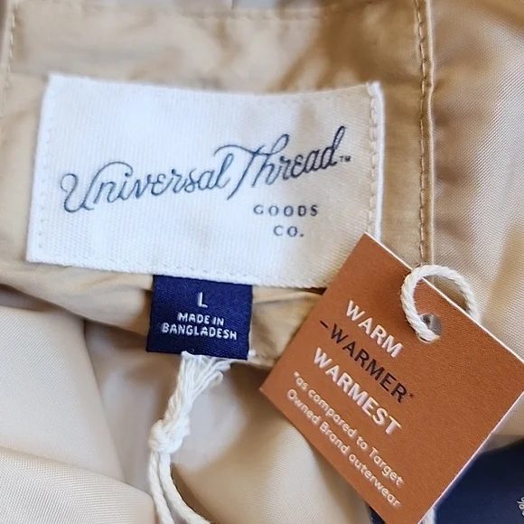 Universal Thread Quilted Moto Jacket NWT Puffer Teddy Faux Fur - Picture 10 of 11